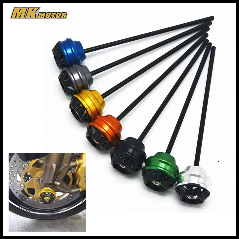 

CNC Modified Motorcycle Front & Rear Wheel Fork Axle Sliders Cap Crash Protector For MV AGUSTA Turismo Veloce 800/Lusso 15-17