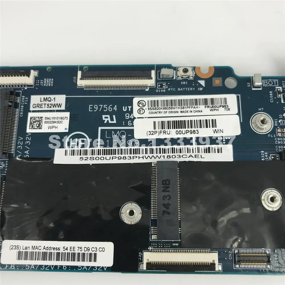 price cut  00UP983 mainboard I7-4600U 8G for lenovo ThinkPad X1C X1 carbon Laptop motherboard LMQ-1 MB 12298-2