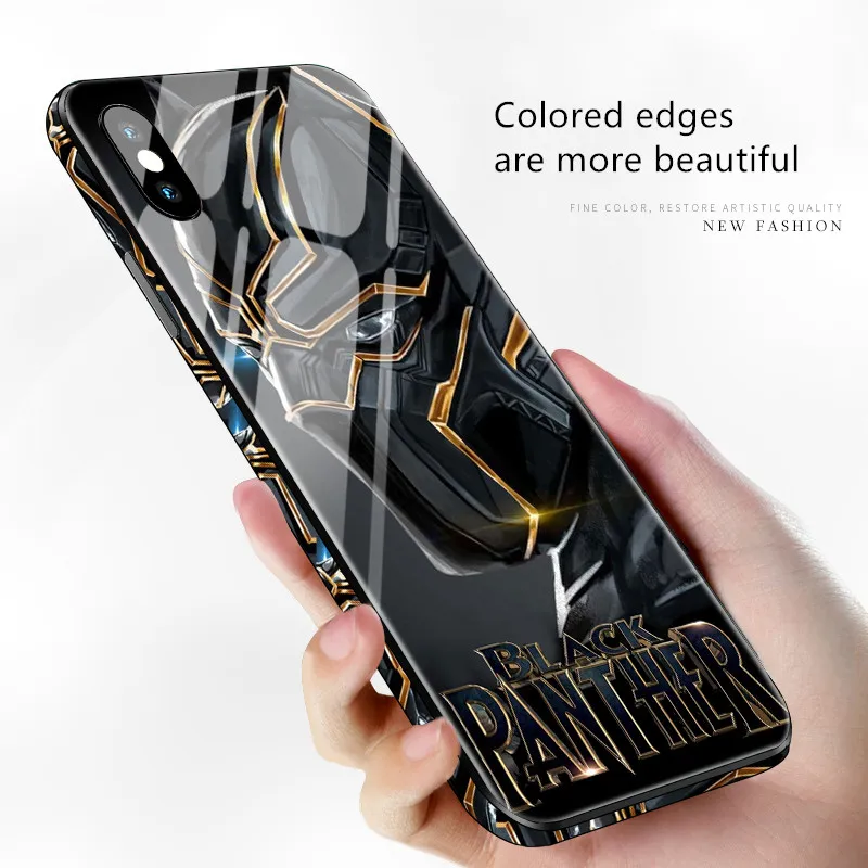 

A new generation of series for iPhone XR XS MAX XS glass color edge iPhone 8 Plus 8 7 7 Plus 6S Plus 6S 6 phone case