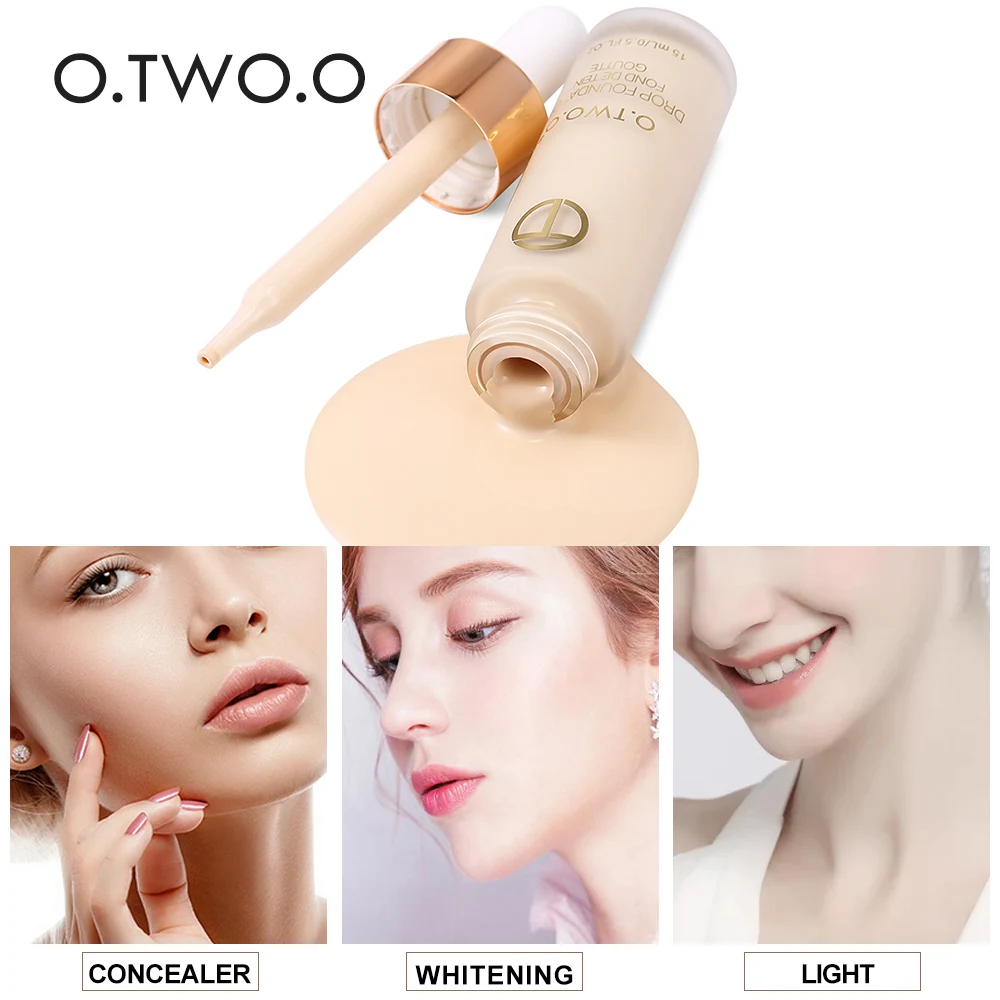 

O.TWO.O Brand Full Cover Matt Liquid Foundation Makeup Face Base Long Lasting Concealer Primer BB Cream Make Up Cosmetics 15ml