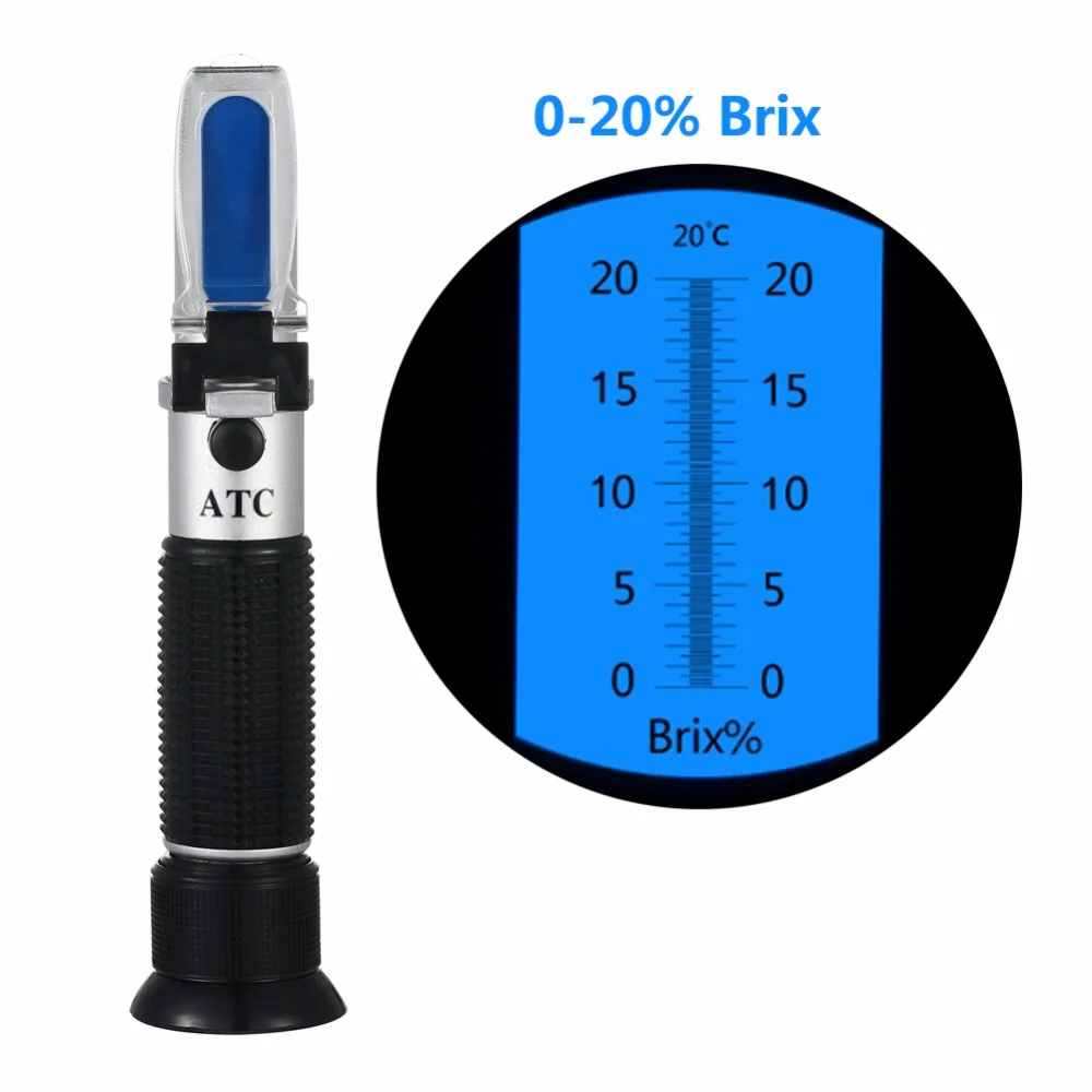 Hot 0 20% Portable Hand Held Brix Refractometer Brix Meter ...