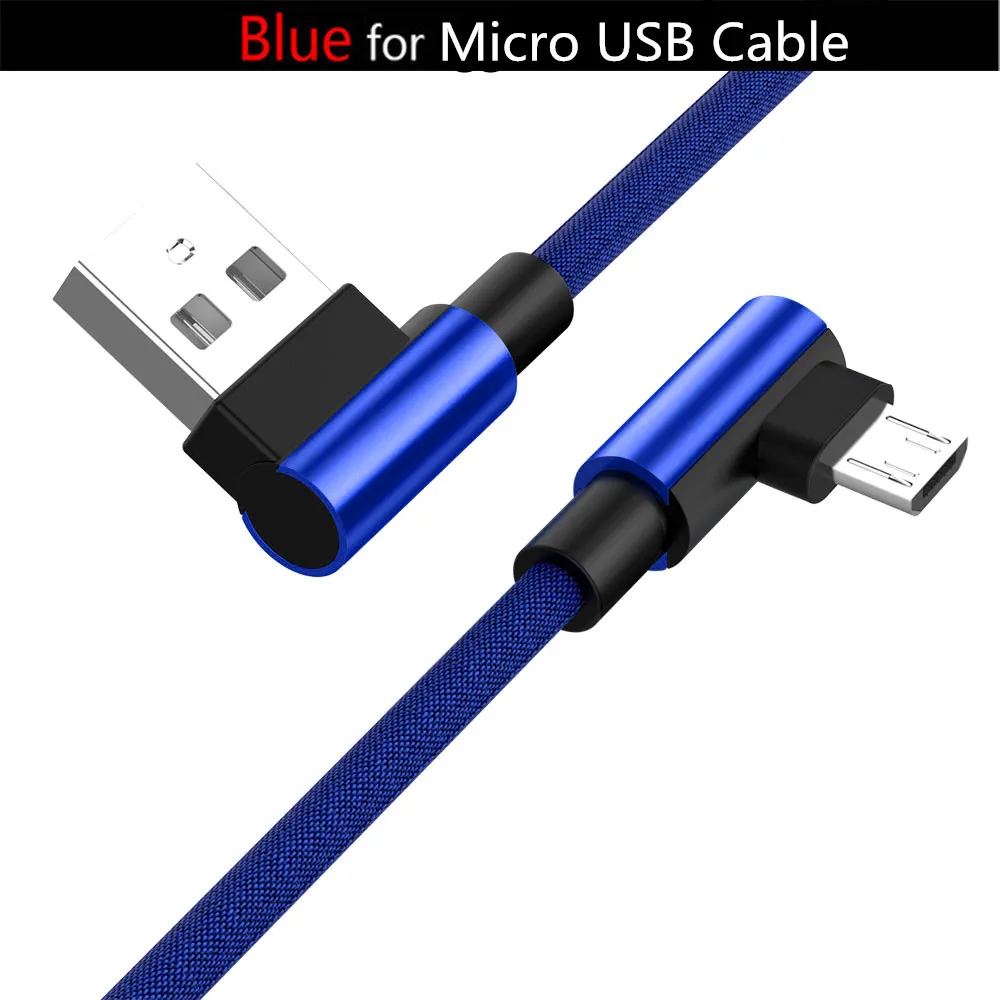 2.4A Micro usb type-C кабель передачи данных для быстрой зарядки для samsung Galaxy Note 9 S9 S8 Xiaomi Mi6 Nexus 6P кабели для мобильных телефонов - Цвет: Blue for Micro USB