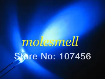 

3mm led Blue for 100 free resistors 3mm light-emitting diode 3mm water clear blue led 3mm round blue led lamp