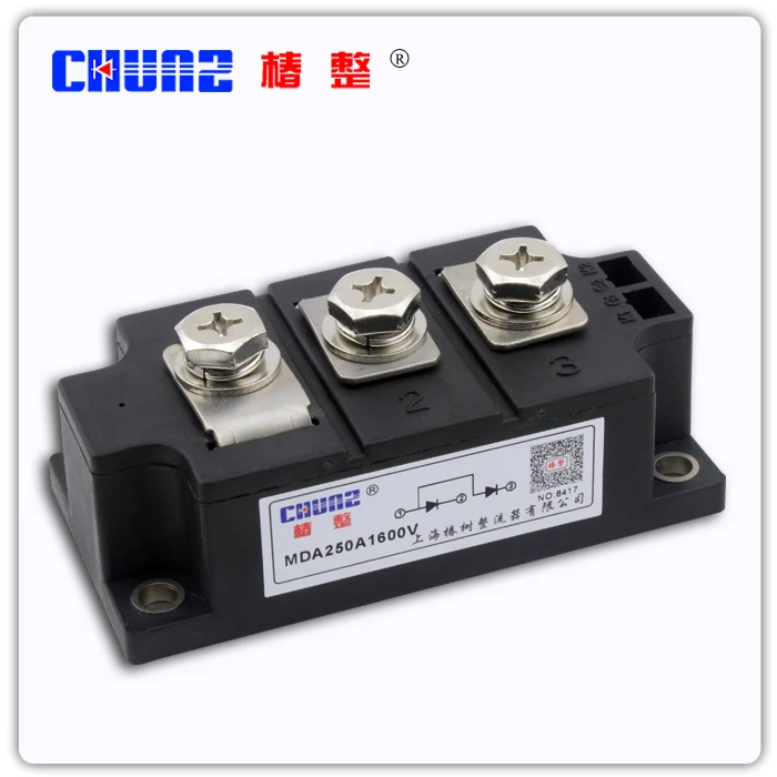 

[ZOB] RELAY MDA250A1600V flat type silicon controlled rectifier module in - --3pcs/lot