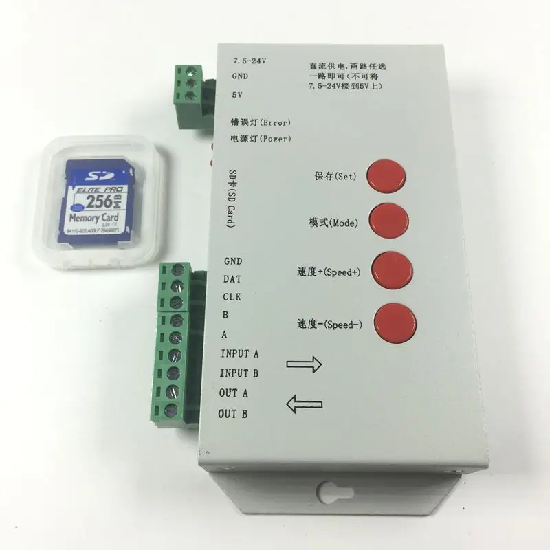 Módulos de Pixel Endereçável plus T1000s Controlador plus Adaptador de Energia 1000 Pcs dc 5 v Ws2811 12mm Ip68 Quadrado Levou Rgb Difuso v 60a 5 4 difuso endereçável + T1000S Controlador + adaptador de Energia v 60A 5