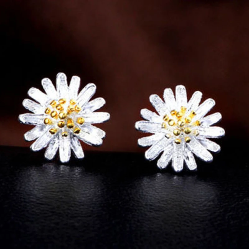 new high end jewelry gift earrings Imitation silver female models Daisy