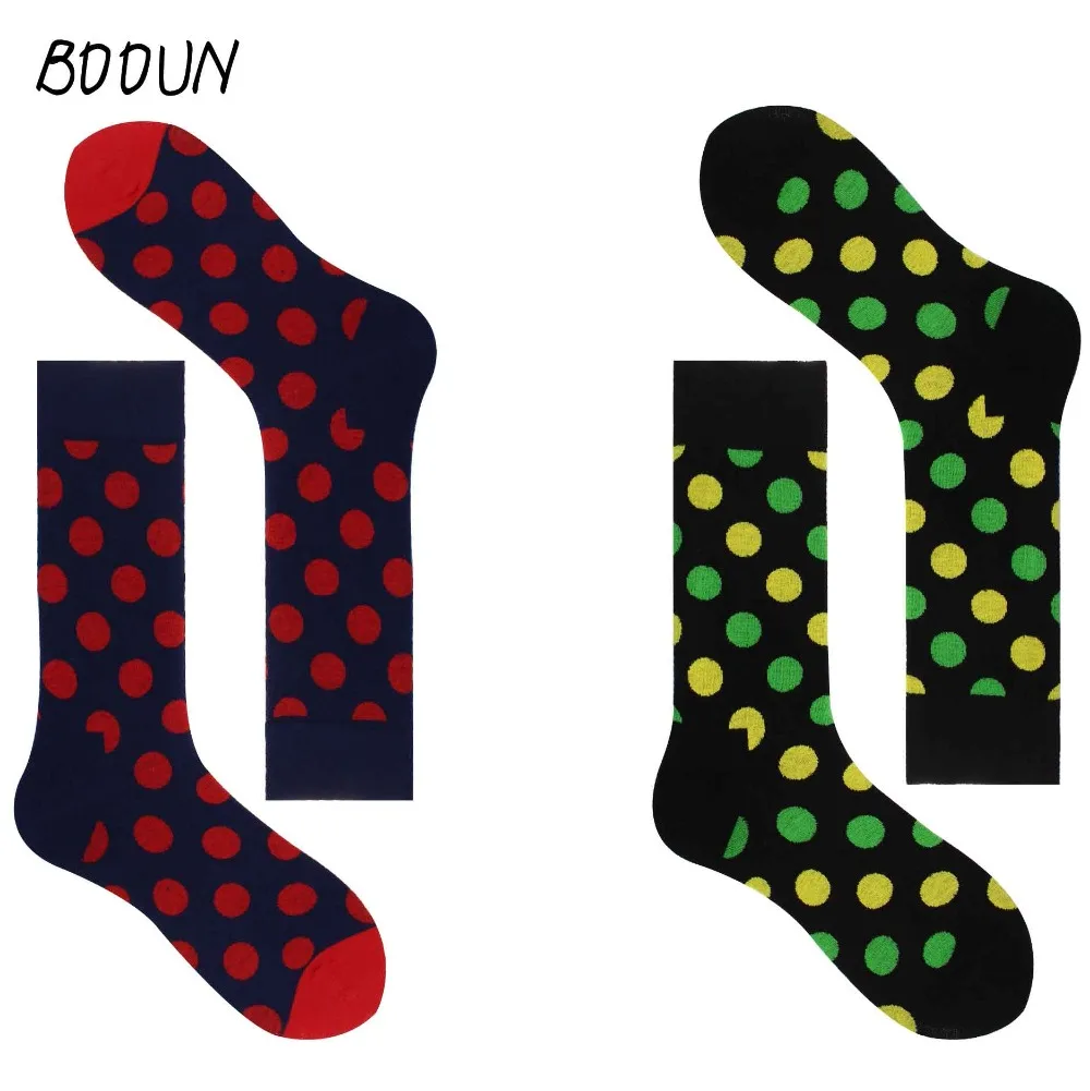 

Happy sock Spring and summer tidal current men's combed cotton stocks breathable Circular point hot sell