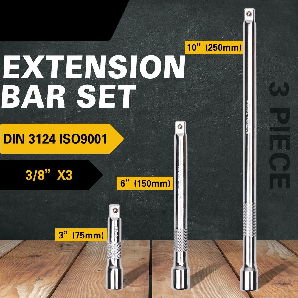 

SEDY Long Wrench Socket Extension Extender Bar Set 3" 6" 10" Drive Ratchet Wrench Socket Power Tool Hand Tool Accessories