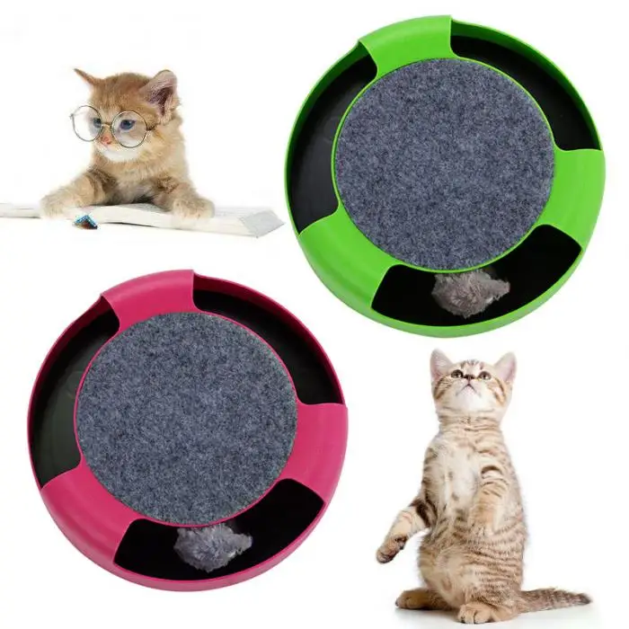 Кошачий котенок развлекательный диск игральная доска игрушка ловушка мышь движущийся когтями уход за когтями TN88
