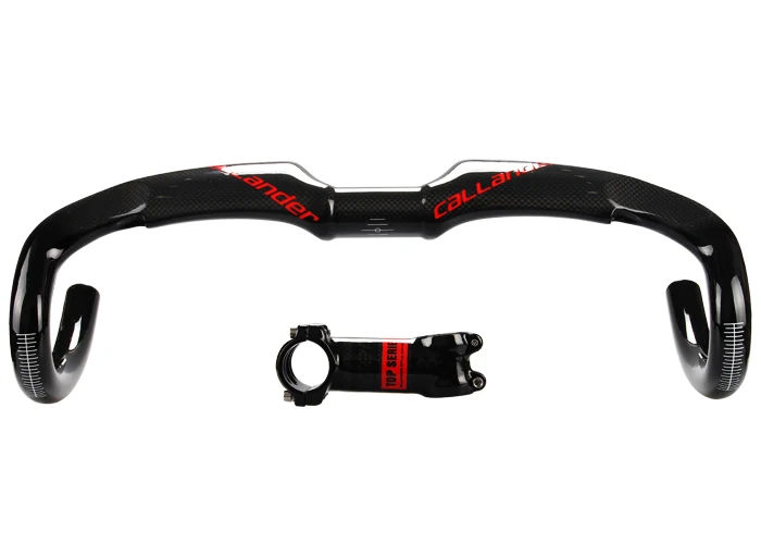 2016 CALLANDER newest carbon fiber handlebar road bike handlebar with stem / racing handle / bike bend bar to outside 31.8*420mm free shipping newest full carbon handlebar road bike handlebar racing handle bike bend bar to outside 31 8 400 420 440mm