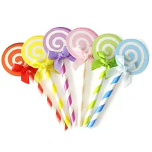 6 шт цветной кекс торт Топпер бумаги леденец с соломинкой вставлены карты флаги прекрасный подарок украшение для свадьбы День рождения