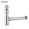 ROVATE Bottle Trap Deodorant Type,Basin P-Trap Drain Pipe Drainage, Bathroom Sink Siphon Drainer Plumbing Tube，Brass Chrome ► Photo 1/6