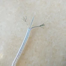 Прозрачный 2*0,14 мм Шнур питания Электрический кабель с 0,6 мм поддерживающий стальной канат для осветительных ламп Электрический провод