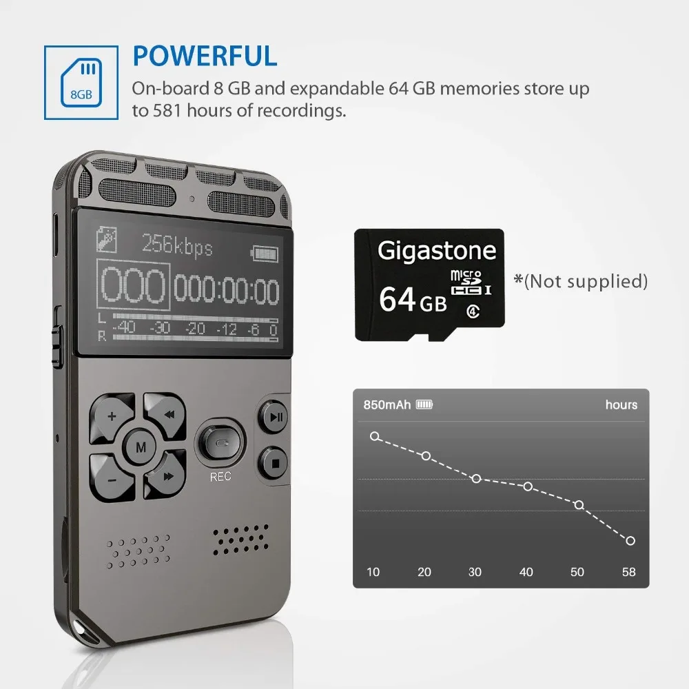 Yescool L188 8GB Portable Professional digital Voice Recorder hidden voice activated line-in audio Dictaphone Hifi MP3 Player Yescool L188 8GB Portable Professional digital Voice Recorder hidden voice activated line-in audio Dictaphone Hifi MP3 Player