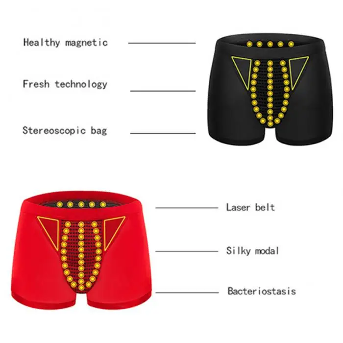 Мужские медицинские магнитные трусы-боксеры дышащие эластичные повседневные нижнее белье TK-ing