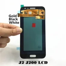 LCD Replacement for Samsung Galaxy J2 J200 J200F J200H LCD Display Screen Digitizer Assembly – Black/White/Gold with Free Tools