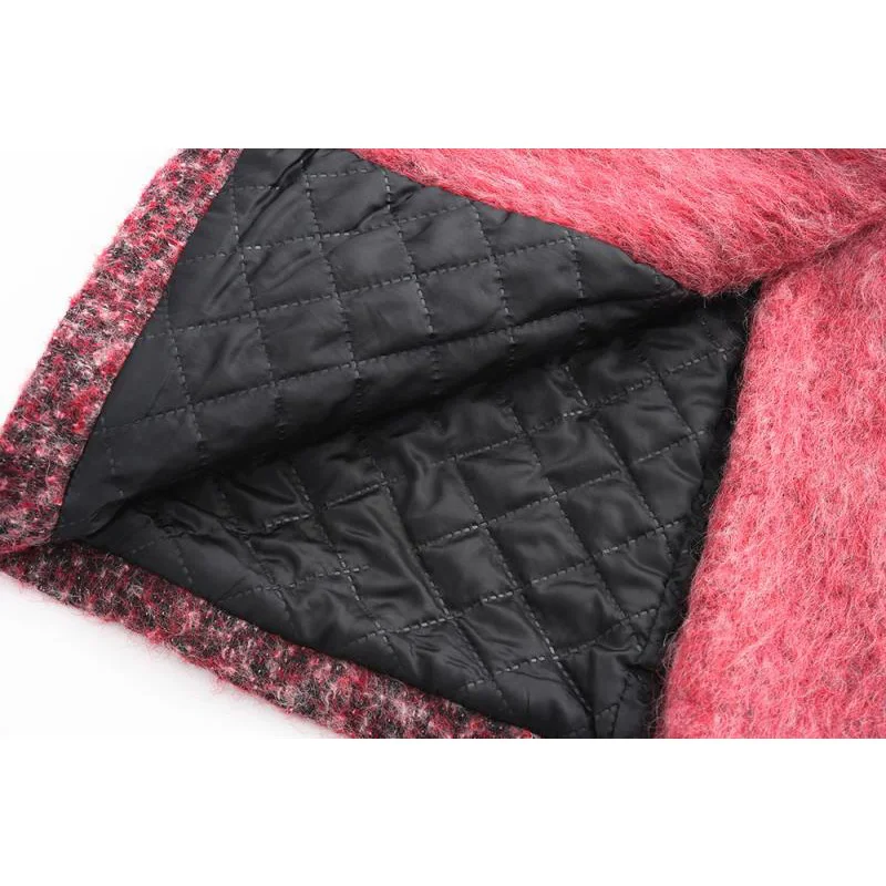 Weinsky Vintage Style Women Coats autumn Winter Long Wool Coat 2018 Fashion Overcoat Ladies Loose Red Coat