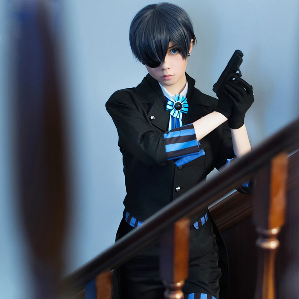 VEVEFHUANG Ciel Phantomhive Cos Япония Одежда карнавальный костюм Косплэй Хэллоуин мужские и женские сапоги для косплея Темный Дворецкий Косплей Kuroshitsuji Cos