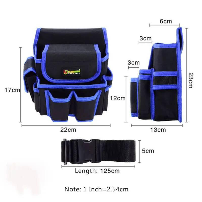 1 шт Высокое качество мульти-карманы поясная сумка для инструментов служебный комплект чехол электрики ремень сумки Организатор 600D