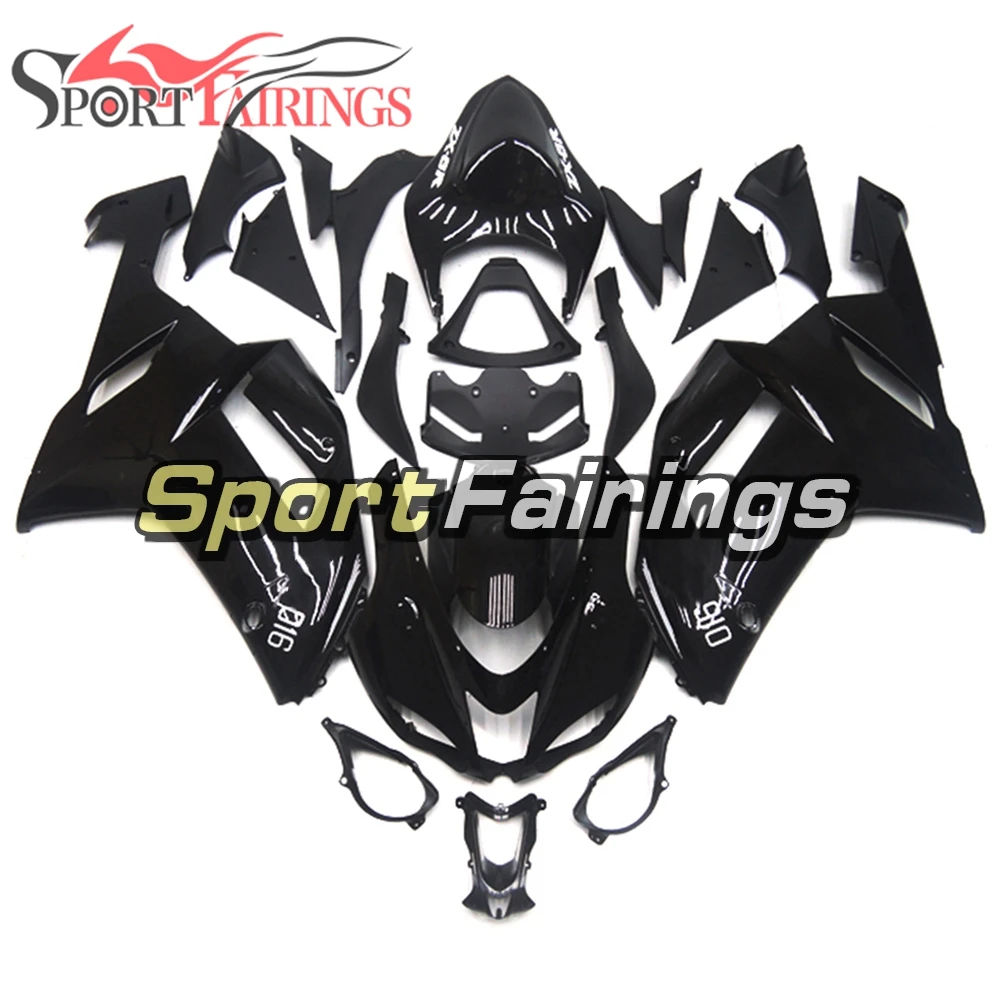 Обтекатели для Кавасаки ZX6R ZX-6R Ninja 636 07 08 2007 2008 ABS пластиковые крышки мотоцикл обтекатель комплект Cowling глянец Черный Carenes