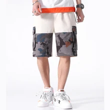 Новая мода для мужчин летние камуфляжные брюки карго шорты для женщин Лоскутная прямые Camo мотобрюки свободные Tractical комбинезоны д