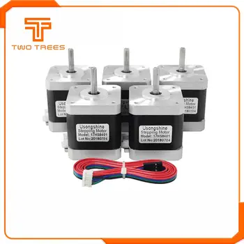 

Usongshine 5pcs/lot Nema17 Stepper Motor 42 motor 48MM Nema 17 motor 42BYGH 1.7A (17HS8401) motor 4-lead for 3D printer CNC XYZ