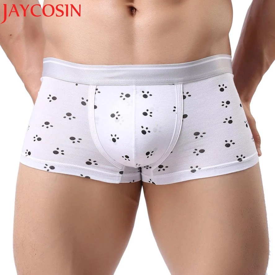 

JAYCOSIN New Fashion 1pc Men's Paw Printed Modal Boxers Panties Drop Shipping