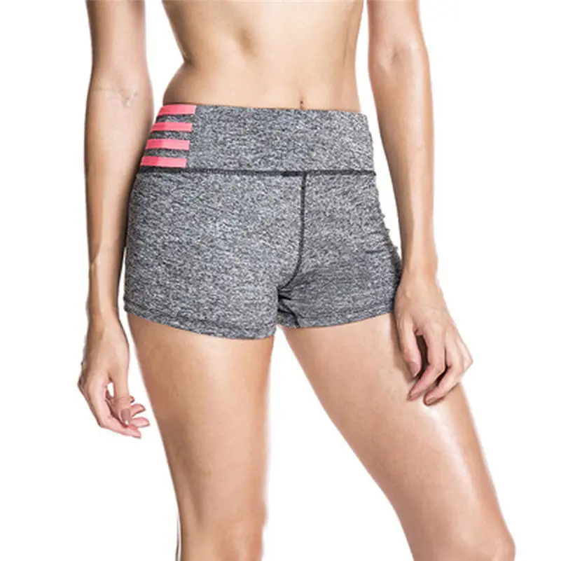 Женские спортивные короткие леггинсы для бега фитнеса с высокой талией, женские тонкие шорты для йоги спортзал Леггинсы для йоги с боковыми карманами 4az