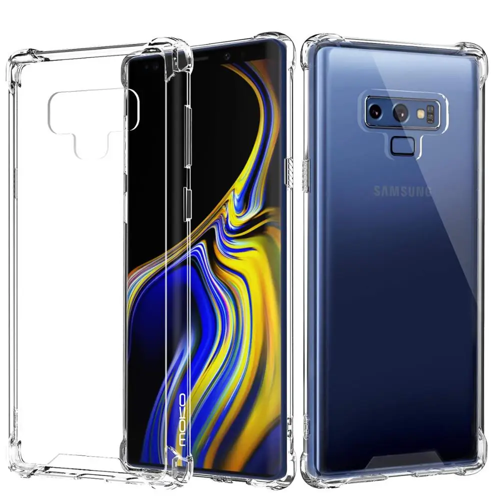 Crystal Dirt Resistant Case For Samsung Galaxy Note 9 Transparent Gel Bumper Anti Skid Soft TPU Rubber |