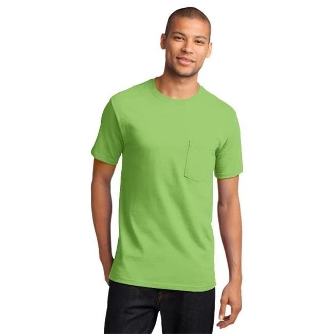 Port & Company PC61P Mens Essential Pocket Tees Lime - 2XL