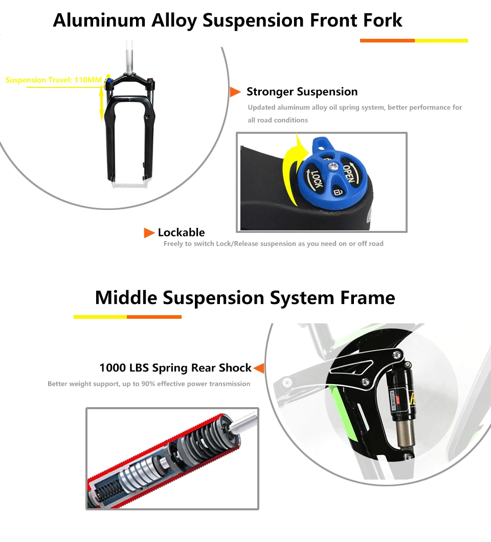 Top Cyrusher XF800 1000W 48V Electric Bike Full Suspension frame 7 Speeds widewheel road Bike outdoor smart speedometer Ebike 1