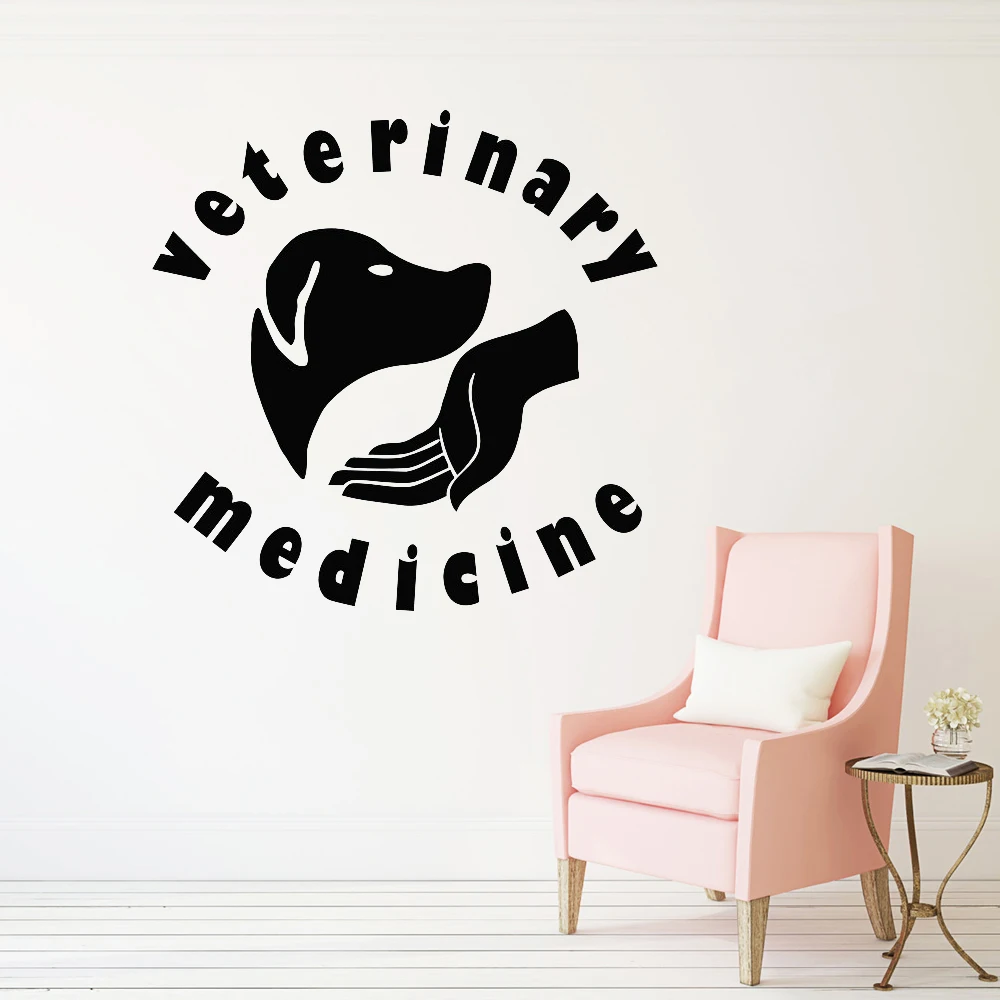 

Veterinary Clinic Interior Decor Decals Pet Medicine Services Vinyl Wall Stickers Pet Shop Grooming Salon Wall Decal Poster Z191