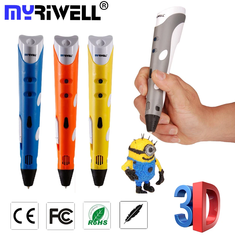 Myriwell Factory Outlet font b 3D b font font b Pen b font Add 3Color Filaments