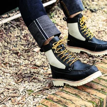 118-1 мужские мотоциклетные повседневные ботинки из натуральной коровьей кожи на высоком каблуке ботинки из воловьей кожи хорошего качества