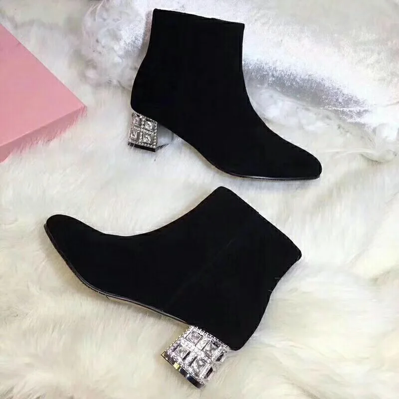 Bling Show Show Cristal Feminina Chaussures Femmes Bottes Bout Mode Sur Botas De As Bota Nouveau Zapatos Botines as Doux Genou Rond Mujer ggq1r