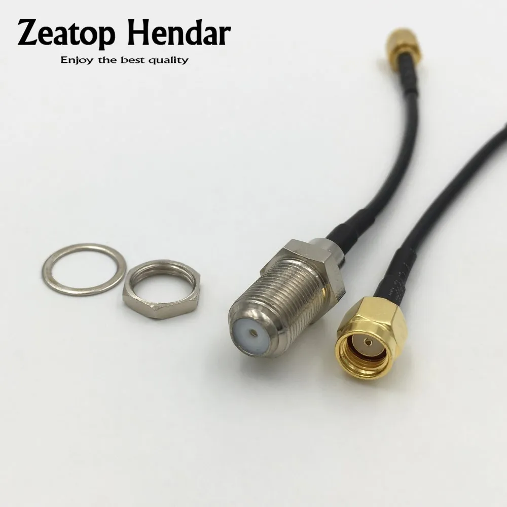 

1Pcs RG174 Cable PR SMA PR-SMA Male Jack to F Type Female Nut Plug RF Coaxial Pigtail Connector 10CM 15CM 20CM 30CM 50CM 1M 3M