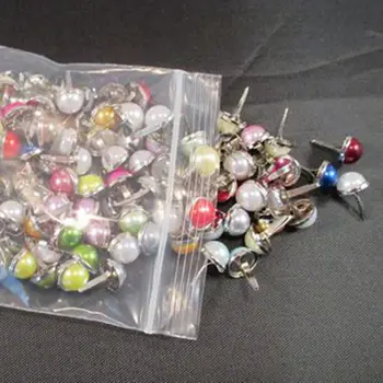 

Free shipping wholesale DIY Mixed color 8mm Scrapbooking pearl Brads (100pcs/Lot) 007001009