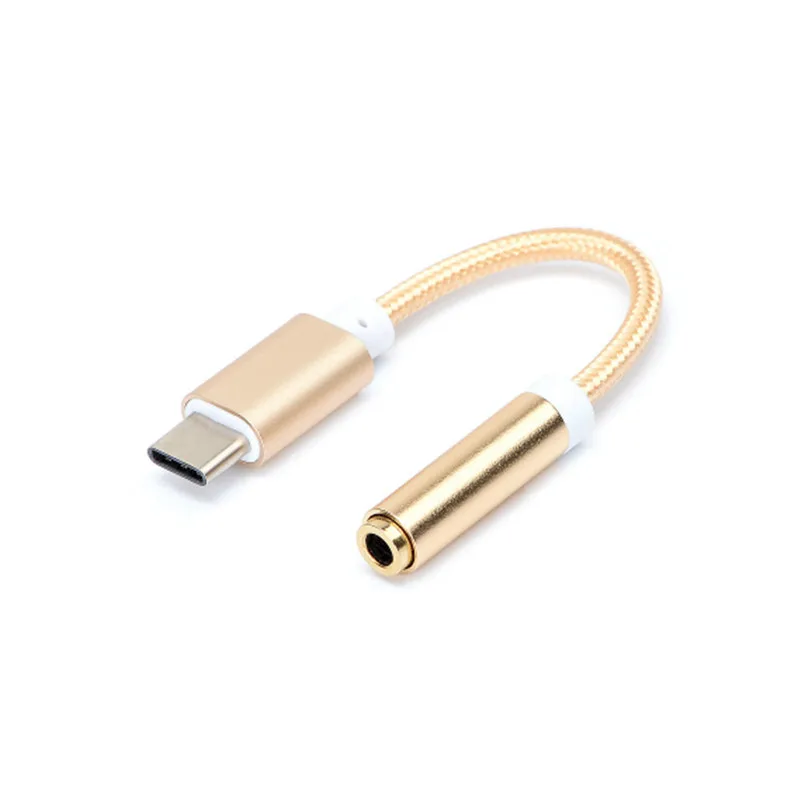CatXaa Type C to 3.5 Earphone Adapter USB 3.1 Type-C USB Male to 3.5mm AUX Audio female Cable Converter for Xiaomi 6 Mi6 Letv 2