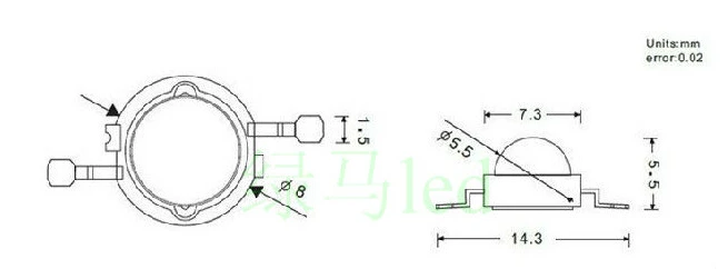 50Pcs1W 3W светодиодный чип-лампа с бусинами Королевский синий 440nm 445nm 450nm высокомощный светодиодный s для выращивания растений аквариума освещение