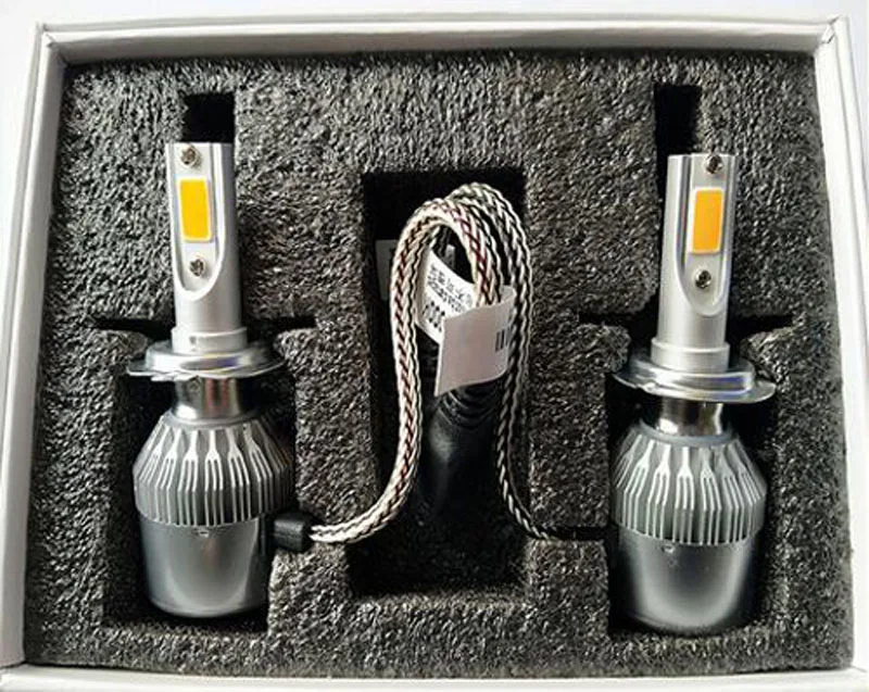 Светодиодсветильник лампы Muxall Gold H4 H7 H1 COB H11 H13 12 В 9005 9006 H3 72 Вт 3000 лм автомобильные