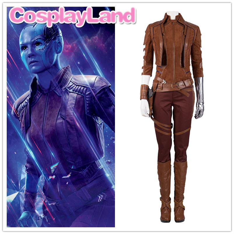 

2019 Avengers 4 Endgame Nebula Cosplay Costume Adult Women Nebula Halloween Christmas Party Full set Outfit customized