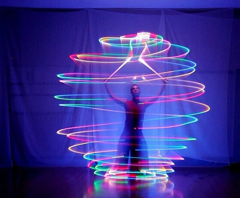 50PCS LED Belly Dance Props Led Poi Thrown Balls Accessories Special
