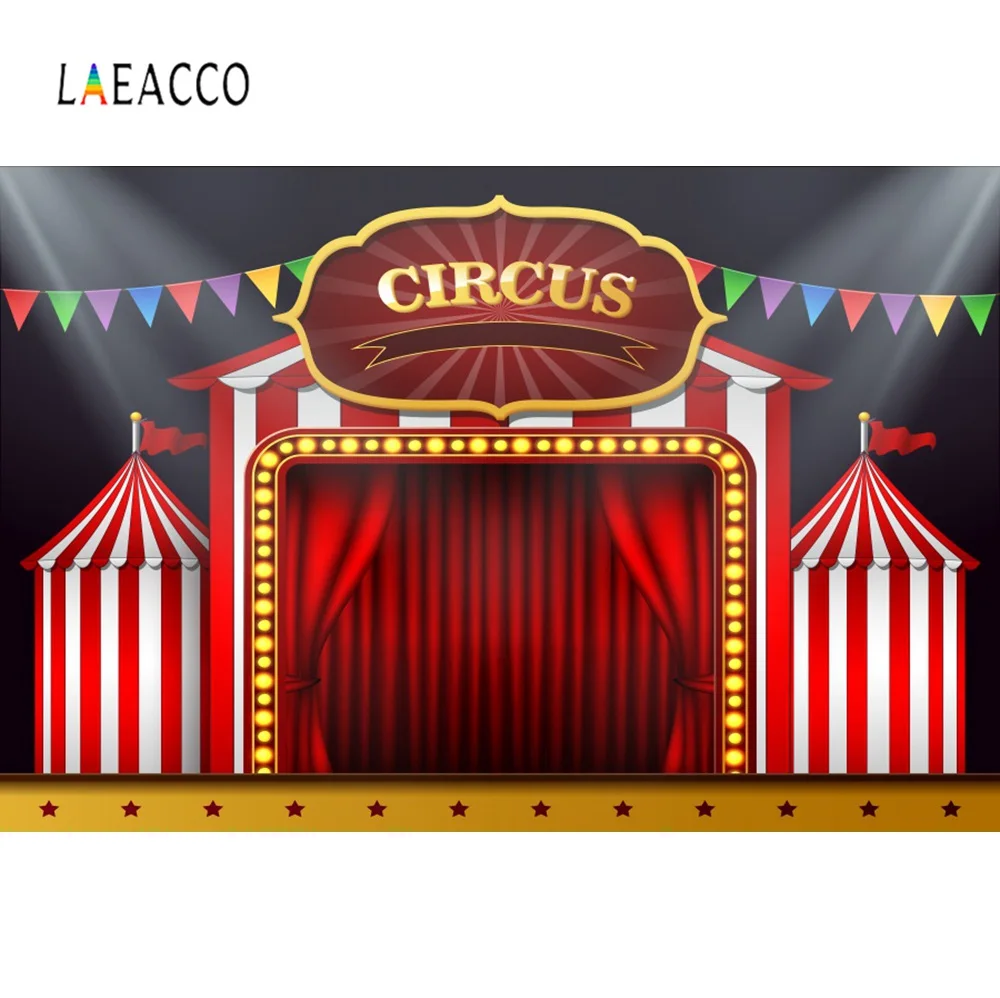 

Baby Circus Cruise Stage Tent Red Curtain Birthday Party Play Show Portrait Photo Backdrops Photography Backgrounds Photo Studio