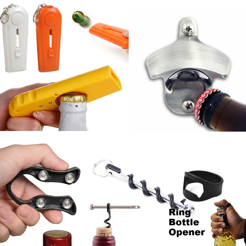 

Portable Flying Cap Zappa Beer Drink Bottle Opener Opening Cap Launcher Top Shooter Gun Kichen Cooking Tool