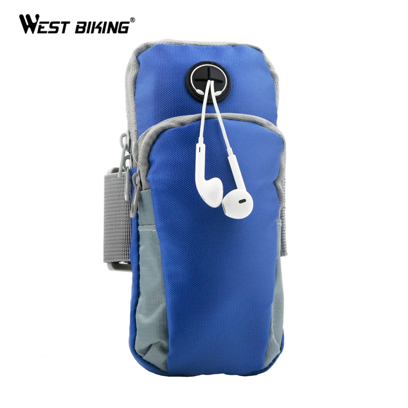 WEST BIKING Runing Arm Bag soporte para teléfono Jogging GYM ajustable impermeable funda brazalete Deporte Riding Bike ciclismo bolsas WEST BIKING Runing Arm Bag soporte para teléfono Jogging GYM ajustable impermeable funda brazalete Deporte Riding Bike ciclismo bolsas