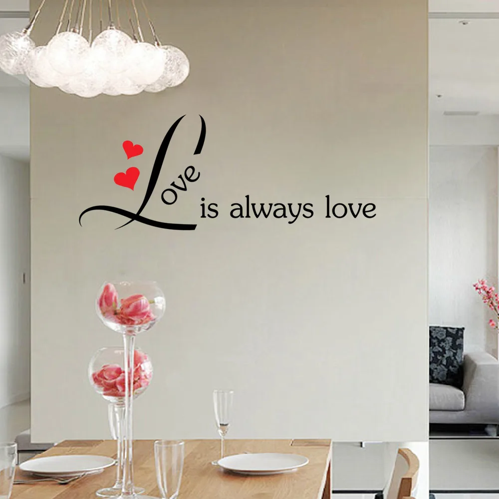 New Design Creative Fashion DIY Proverbs In English Love Home Decoration Wall Stickers Living