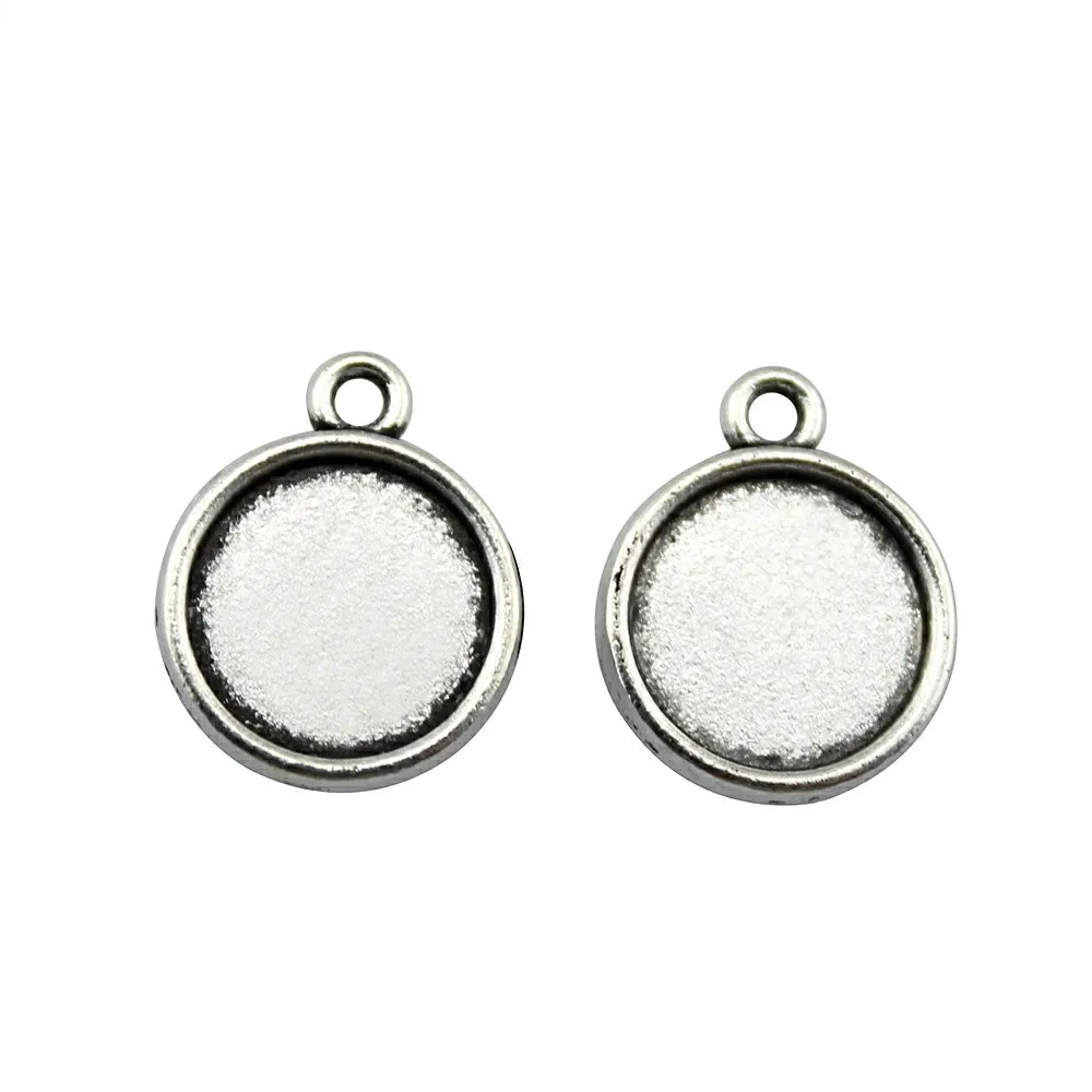 20 шт./лот, 12 мм, круглый стеклянный кабошон, базовый поднос для ...