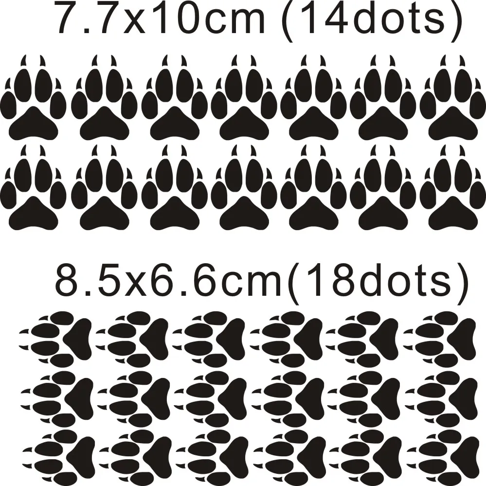 Волчья лапа печать настенные наклейки Набор anmial настенные Стикеры для мальчика виниловый Декор для спальни собачьи лапки наклейки для украшения комнаты украшения JJ016