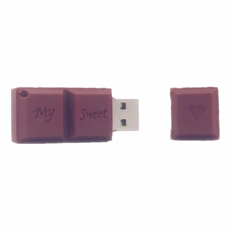 Usb Stick 32 gb Милый Мультфильм шоколад Usb флэш-накопитель 2,0 4 gb 8 gb 16 gb 64 gb 128g Pen Drive Высокая Скорость Memory Stick флешка, подарок