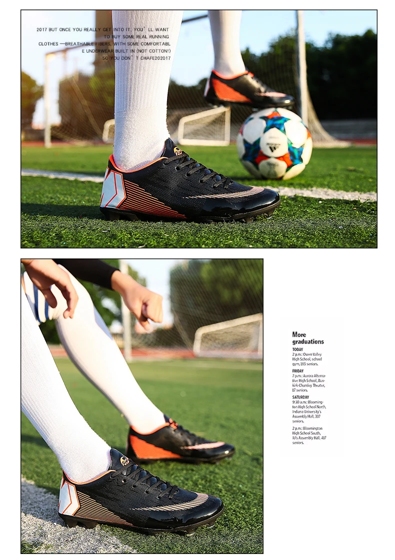 Разноцветная футбольная обувь унисекс для помещений; футбольные кроссовки; TF Шипы; мужские футбольные бутсы; оригинальная футбольная спортивная обувь; размеры 34-45